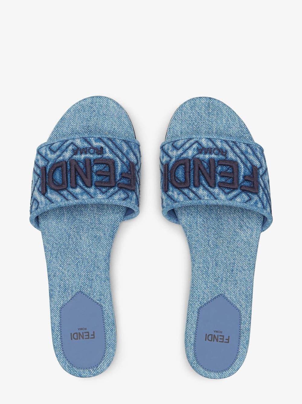 FENDI Signature Slide Sandals with 10mm Heel