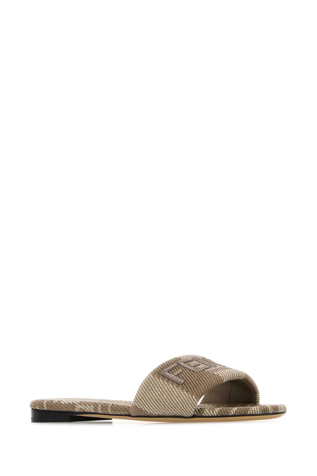 FENDI Sunshine Round Toe Slide Sandals for Women