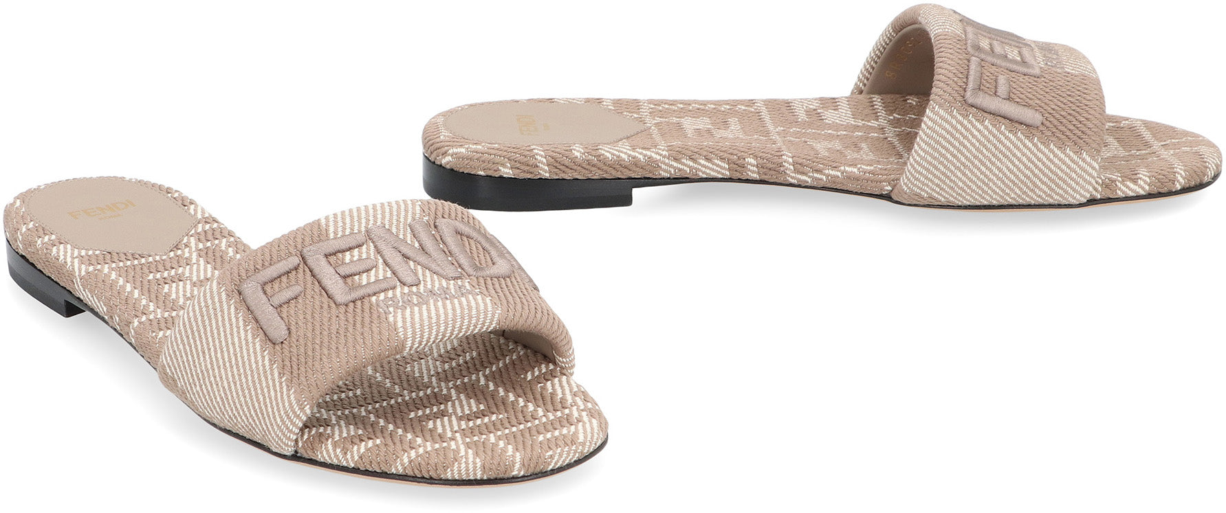 FENDI Sunshine Round Toe Slide Sandals for Women