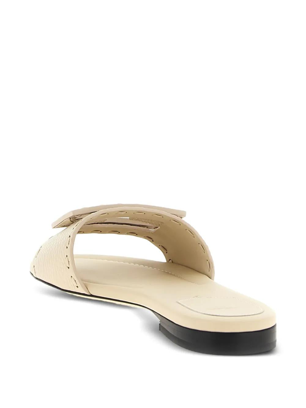 FENDI Macro-Stitched Baguette Slide Sandals