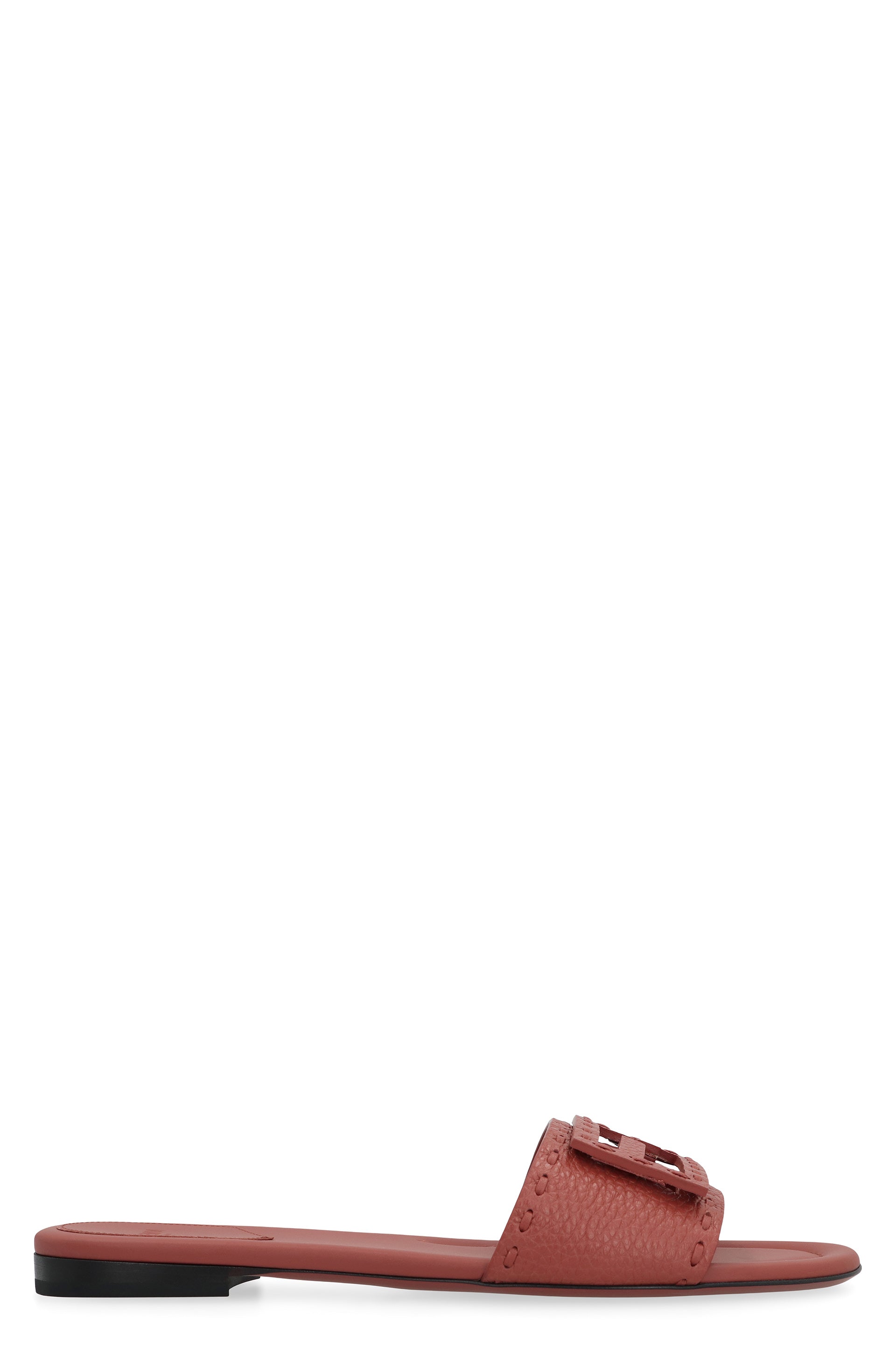 FENDI Leather Slide Sandals