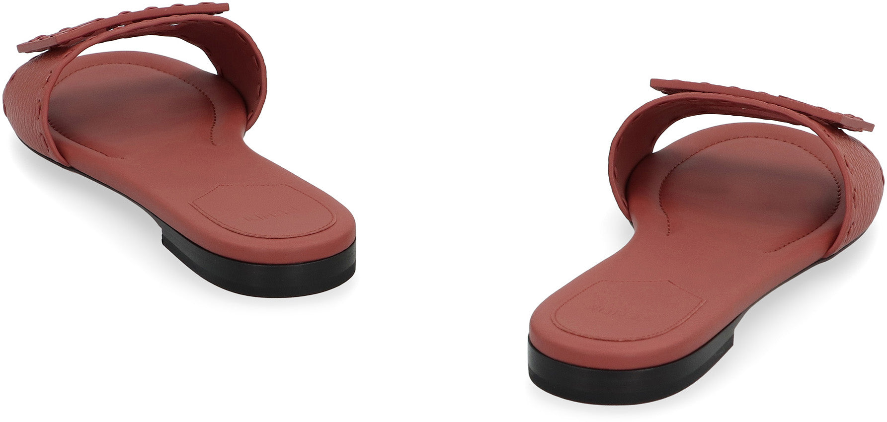 FENDI Leather Slide Sandals