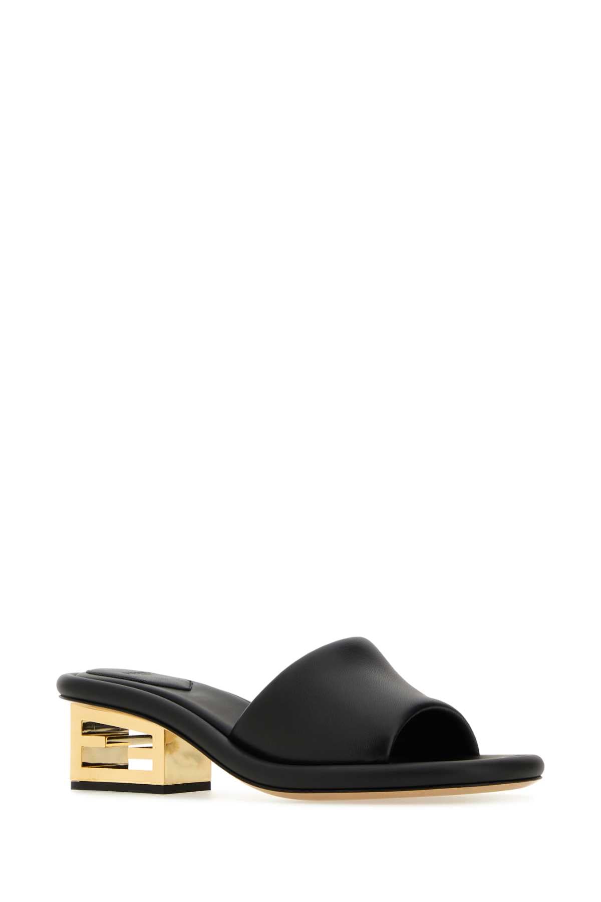 FENDI Mini Nappa Leather Baguette Flat