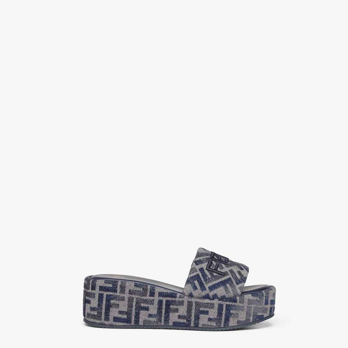 FENDI Chic Slide Jacquard Wedges for Women