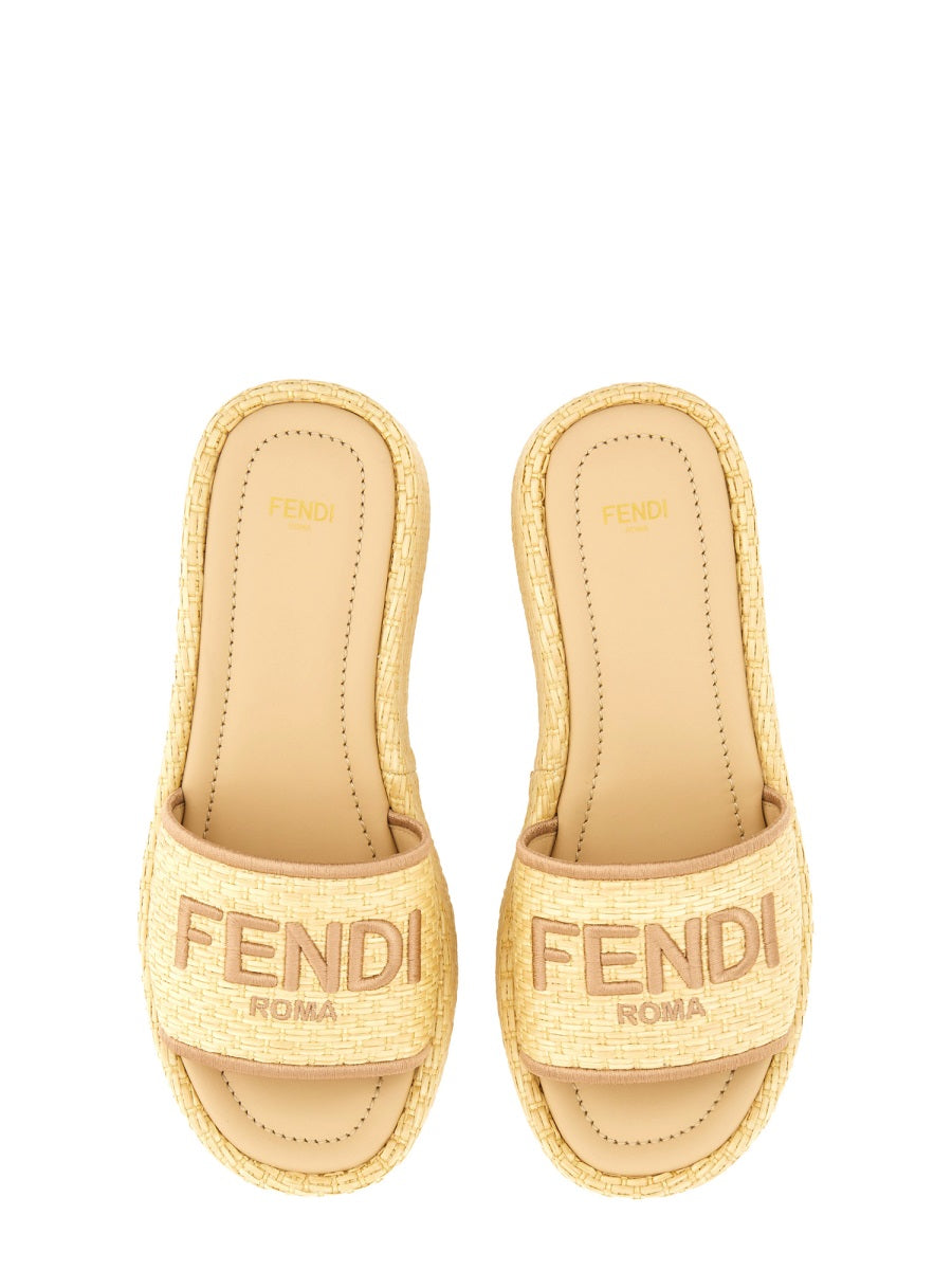 FENDI Cotton Summer Sandals for Women