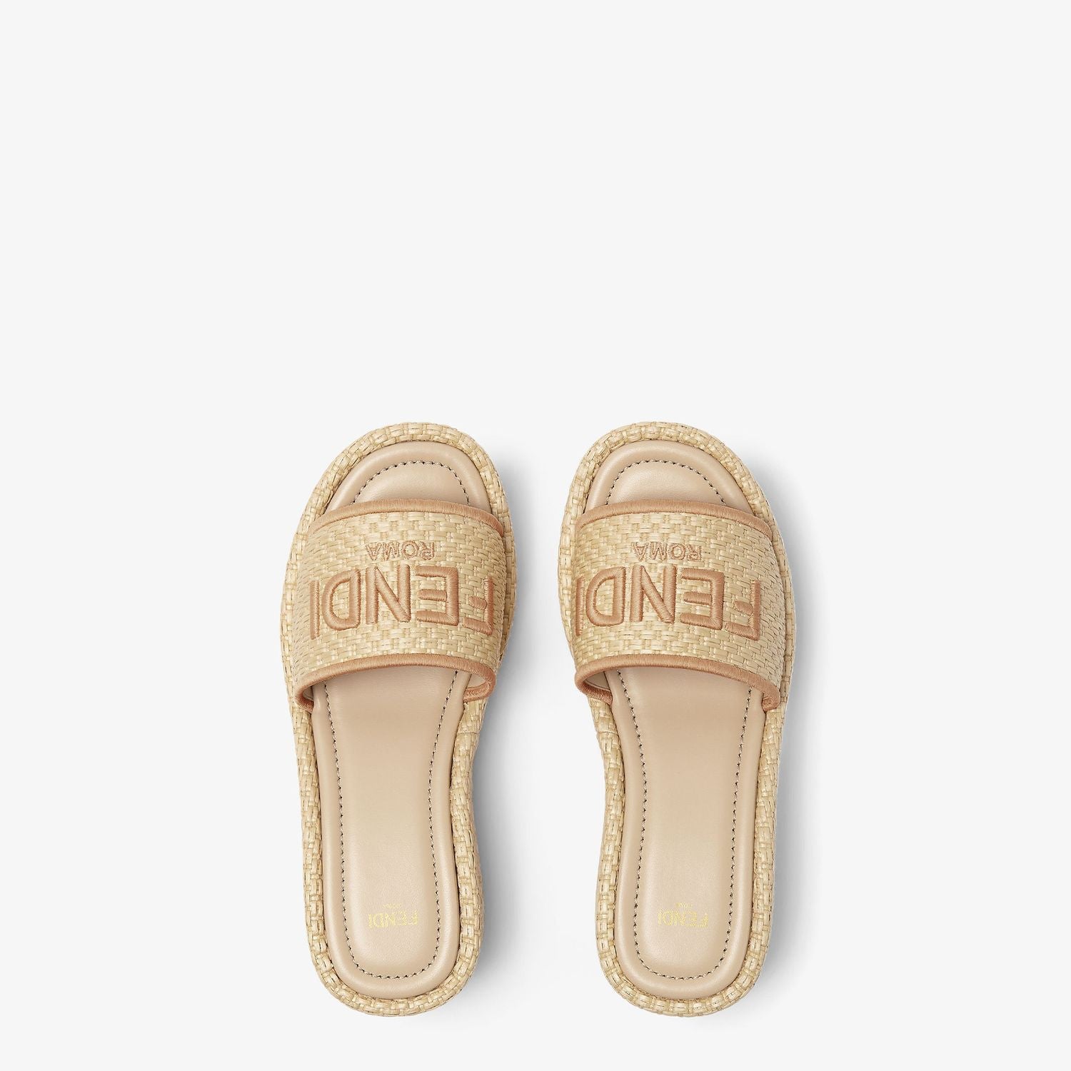 FENDI Raffia Sunshine Slippers for Women