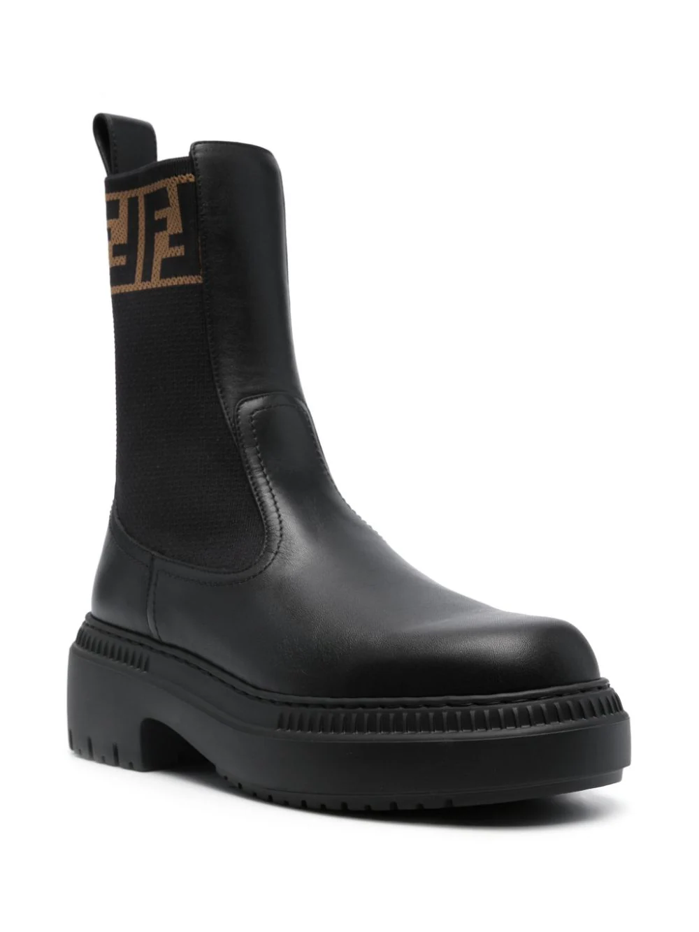FENDI Round Toe Elastic Side Boots for Women