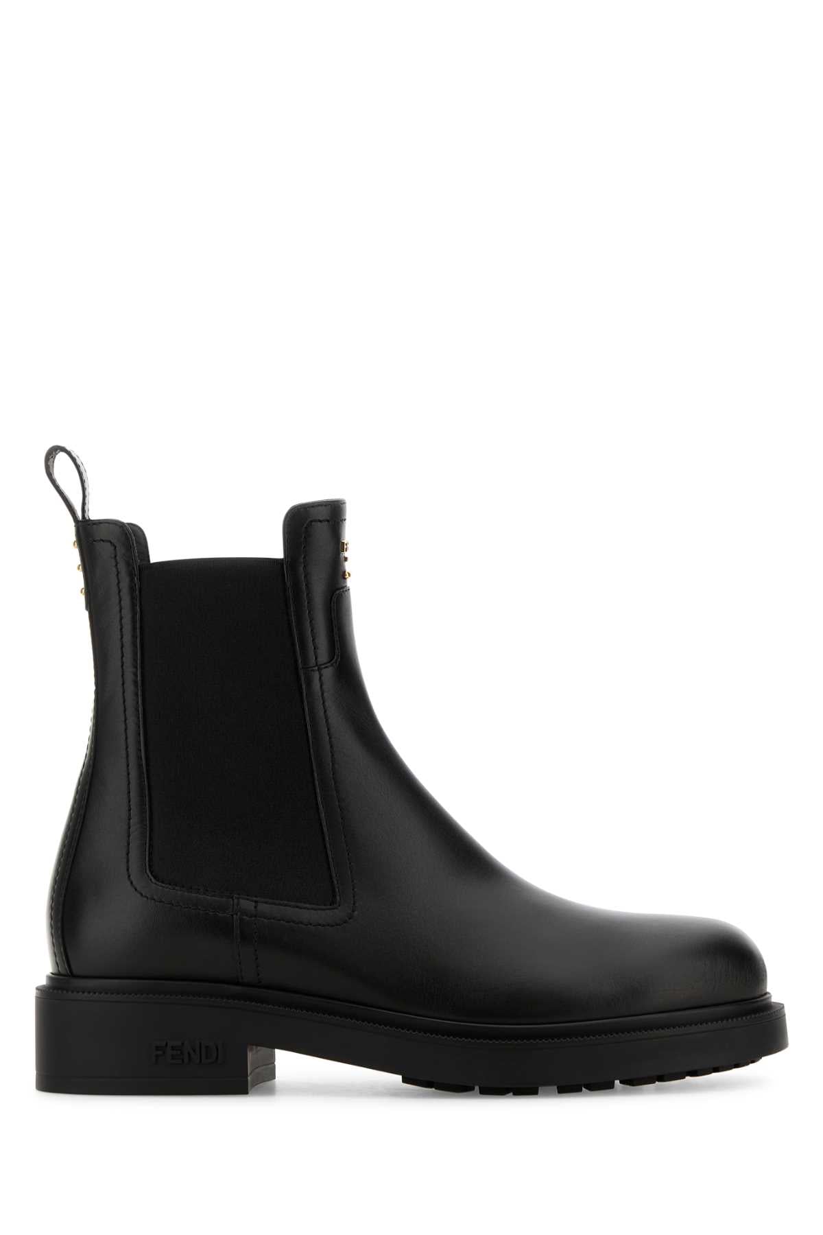 FENDI Leather Filo Ankle Boots for Women