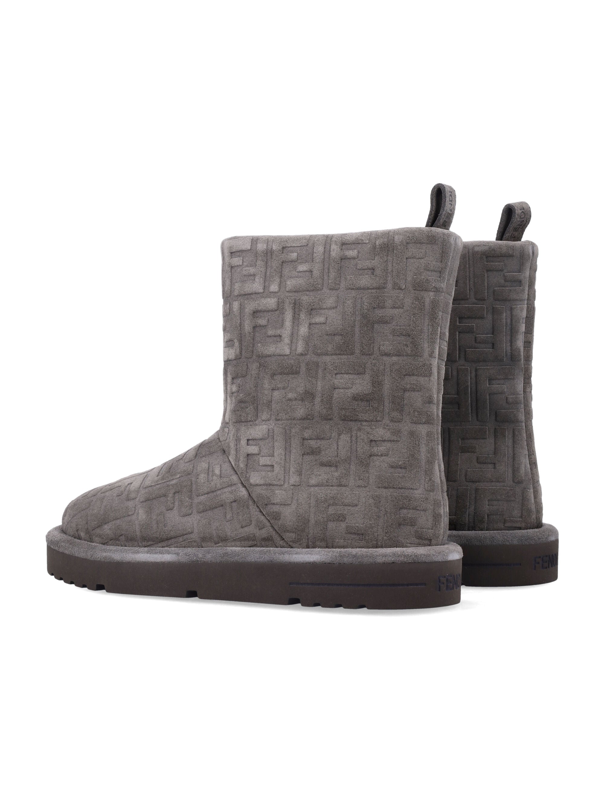 FENDI 25MM Apres Chic Embossed FF Ankle Boots for Women