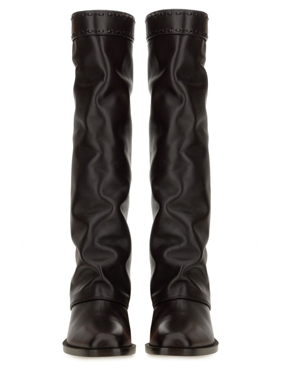 FENDI Elegant Leather Show Boot for Women