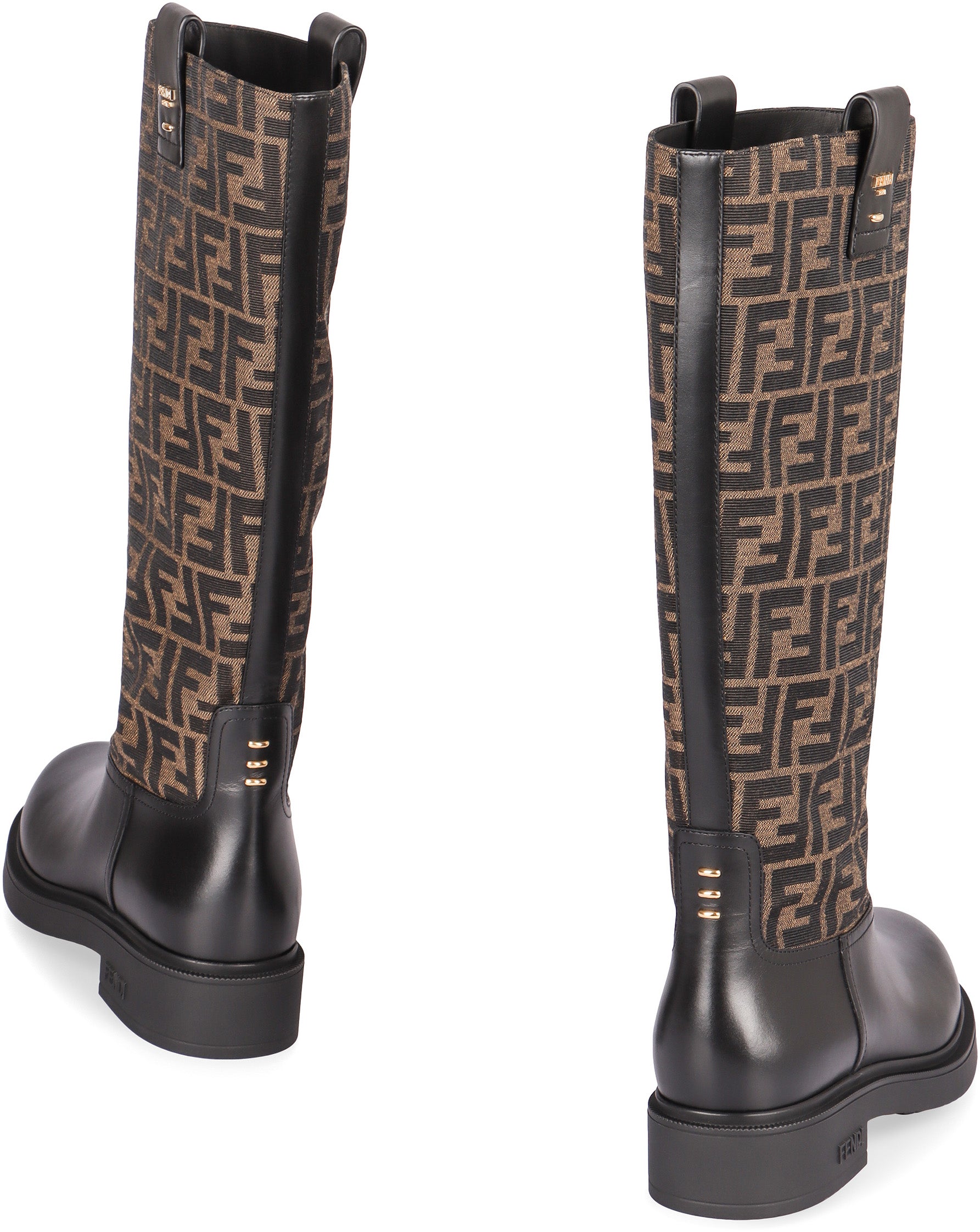 FENDI Embroidered Jacquard Filo Boots for Women
