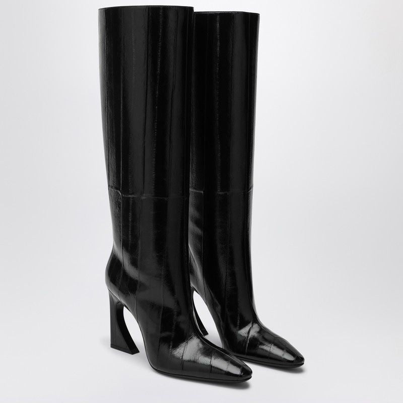 FENDI High Heel Tubular Boots with Tapered Toe