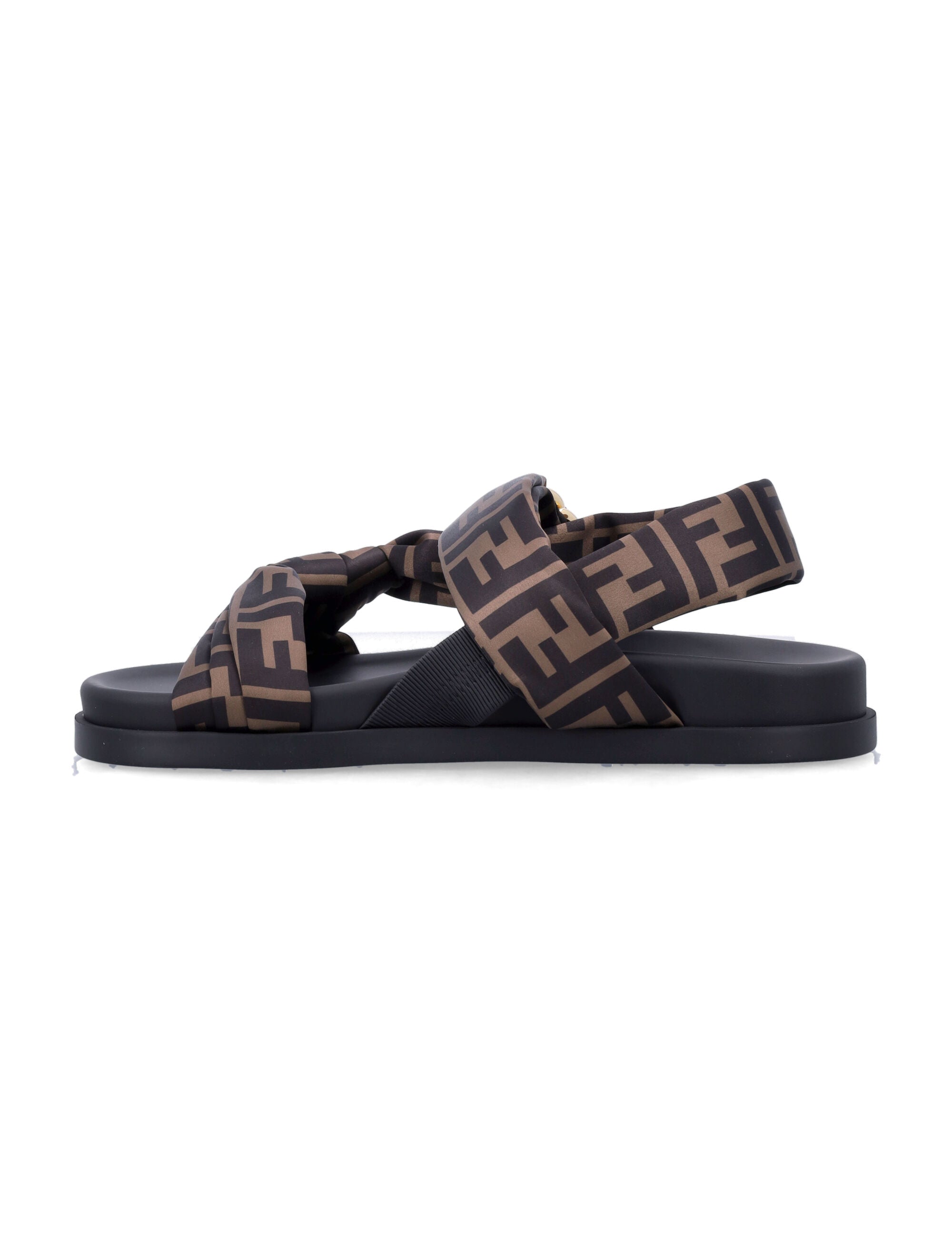 FENDI Chic Padded Strap Sandals with Decorative Buckle