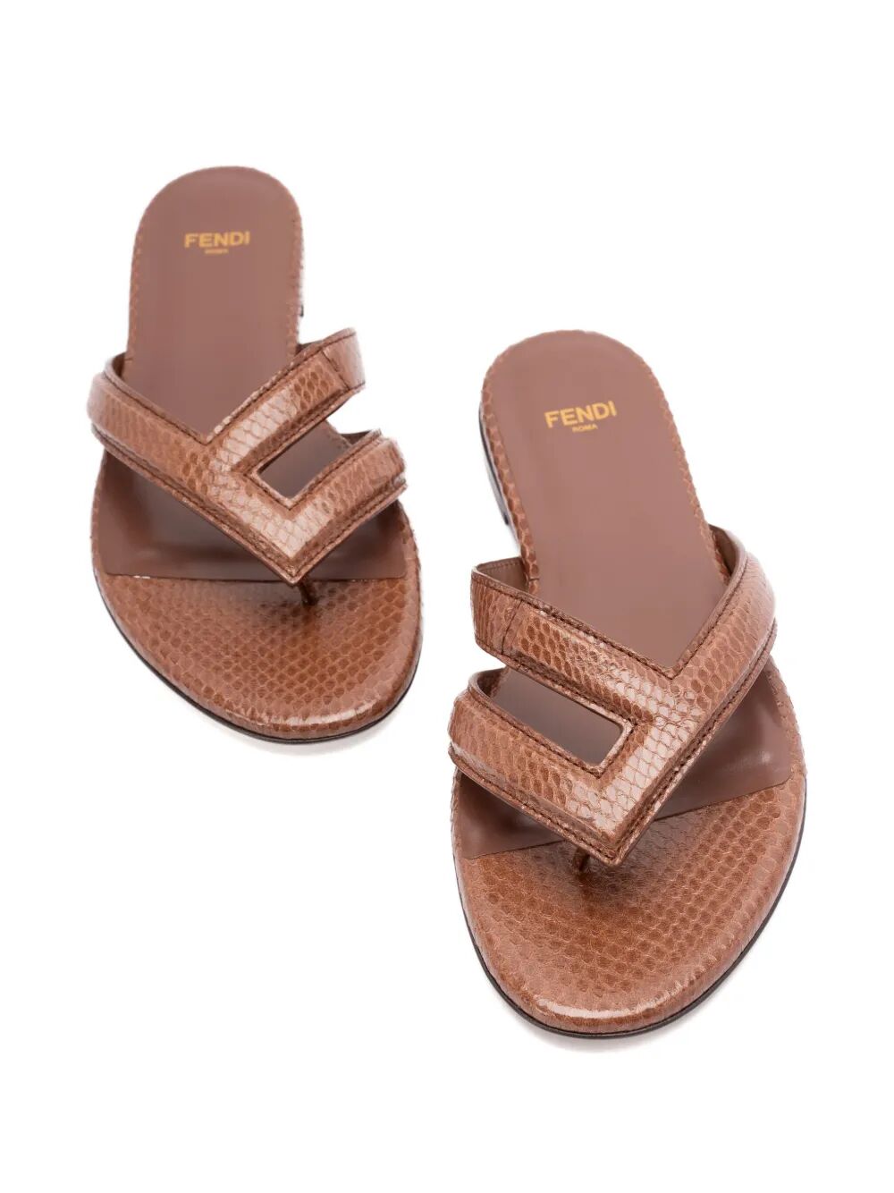 FENDI Leather Thong Slippers for Women - SS25 Collection