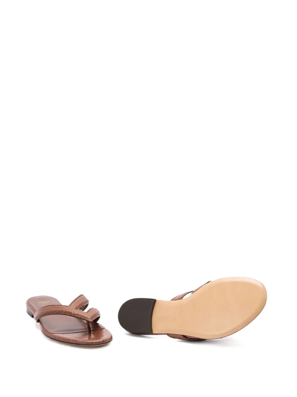 FENDI Elegantly Crafted Leather Slides for Women