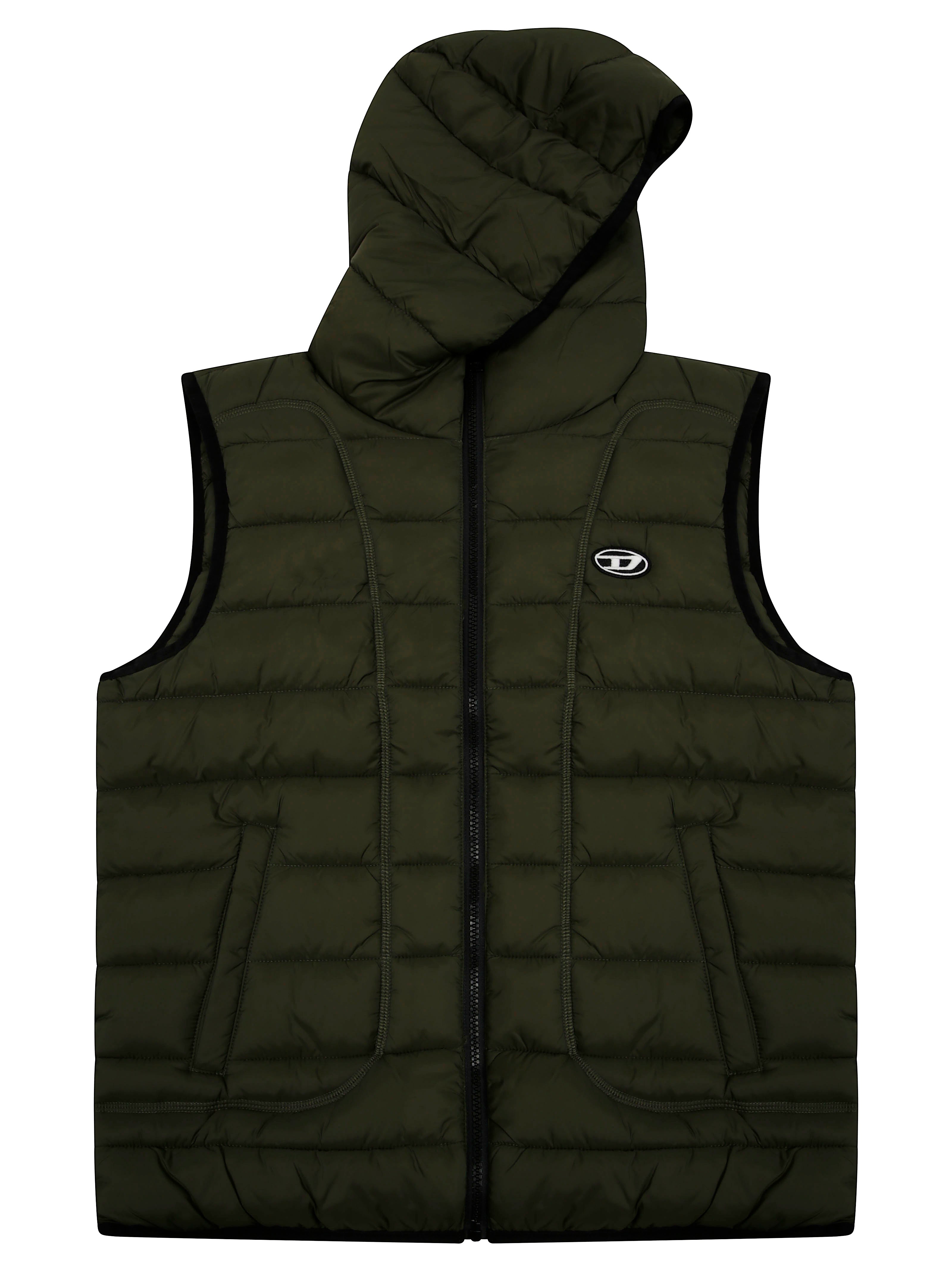 DIESEL Kids' Lightweight Hooded Gilet