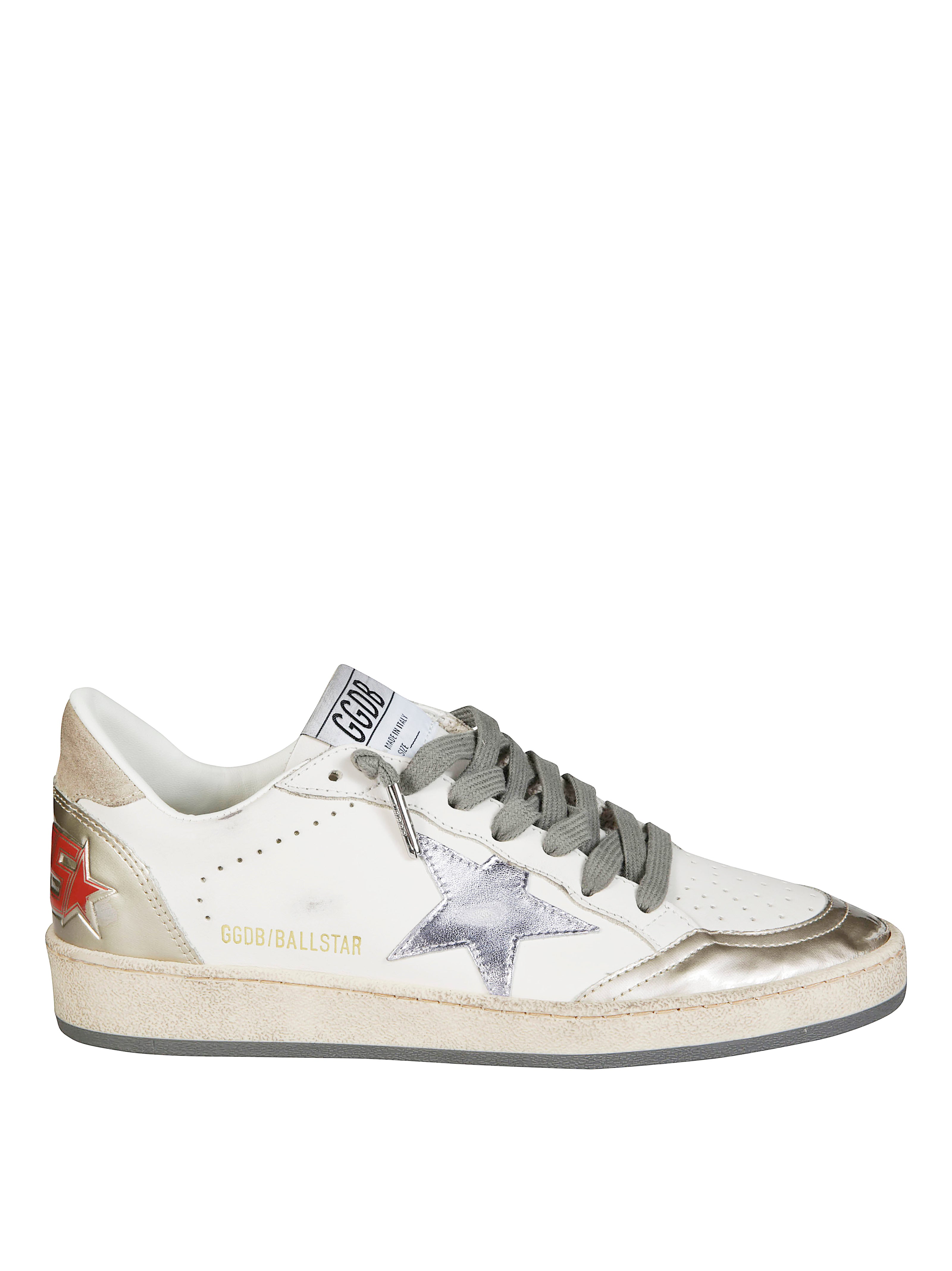 GOLDEN GOOSE Men's Classic Leather Upper Sneaker with Laminated Star Detail