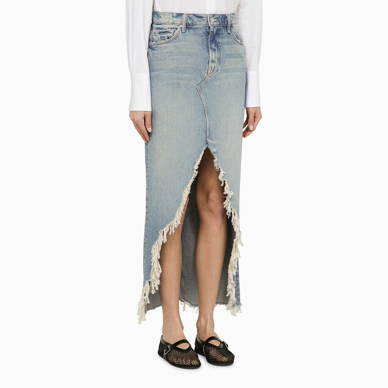 MOTHER Frayed Hem Maxi Long Skirt