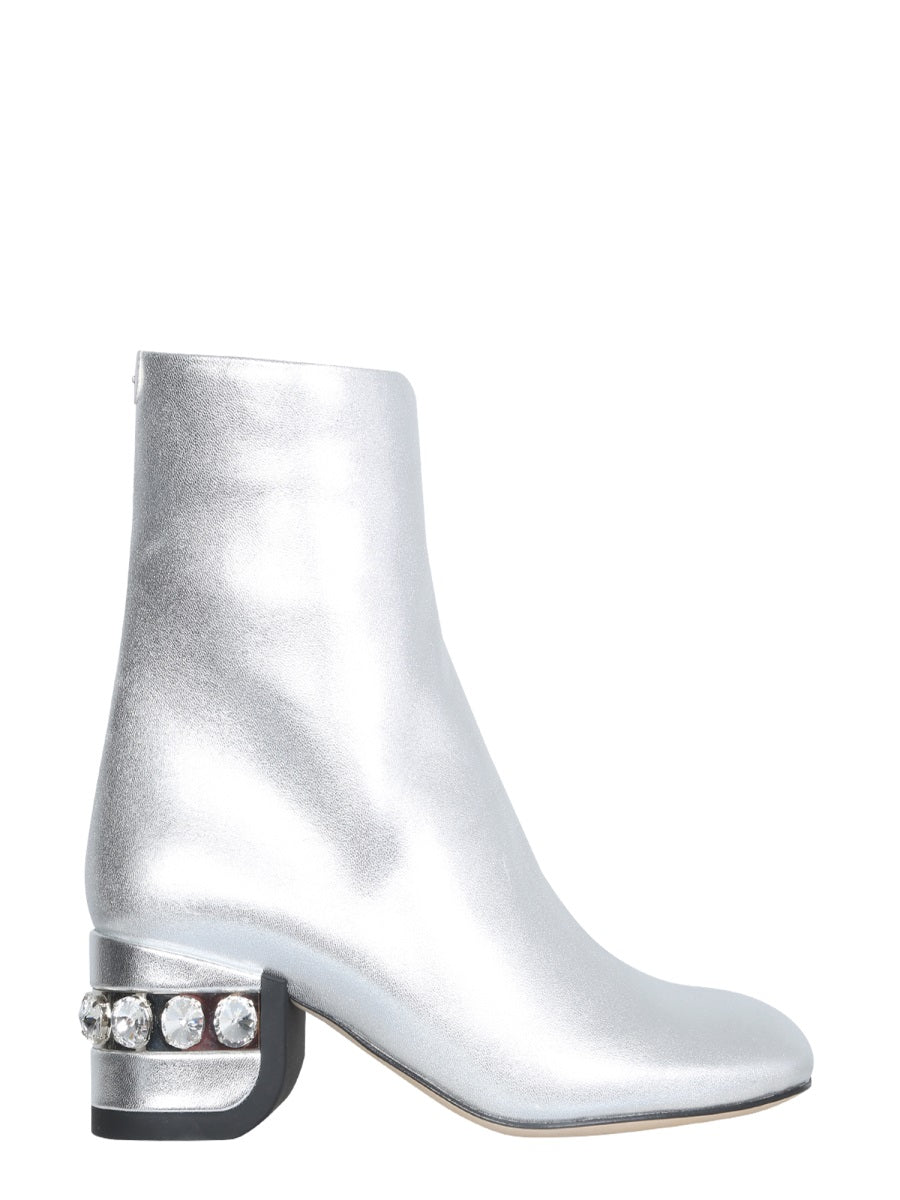 NICHOLAS KIRKWOOD Crystal-Covered Square Heel Boots - Stylish Footwear for Women