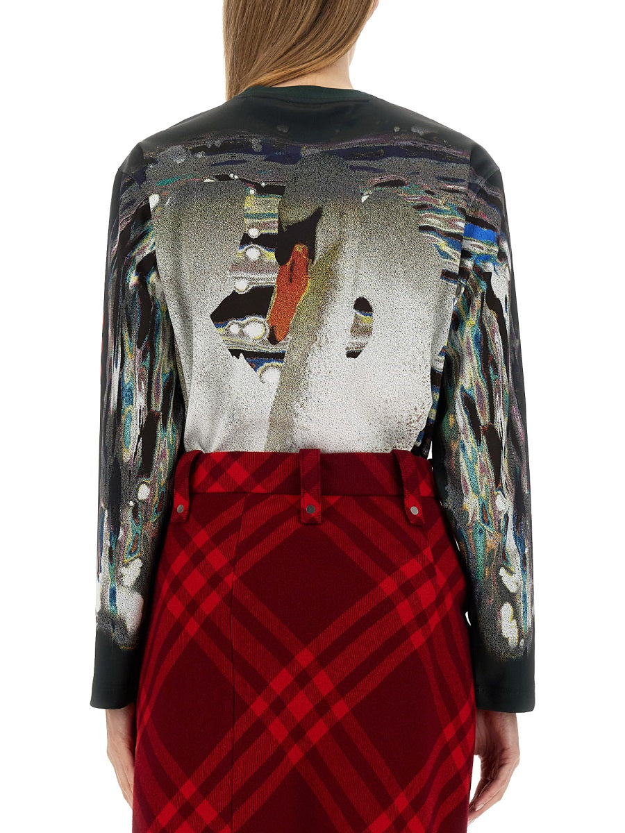 BURBERRY Swan Print Sweater - Size S