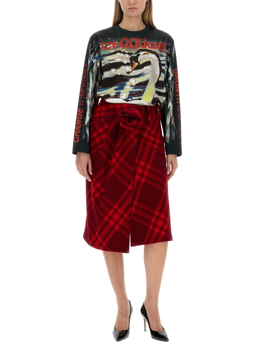 BURBERRY Swan Print Sweater - Size S