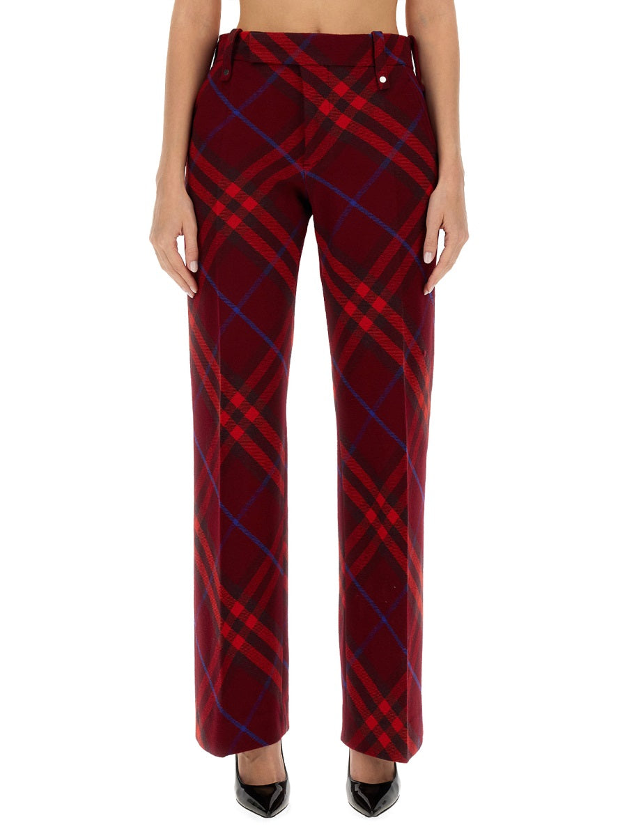 BURBERRY Regular Fit Wool Trousers Size 8
