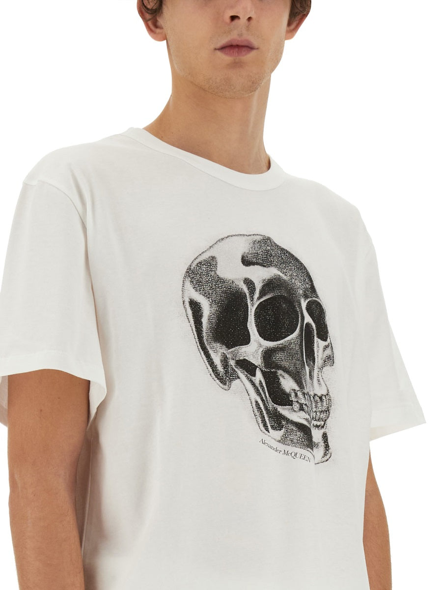 ALEXANDER McQUEEN Skull Print T-Shirt - Regular Fit, Size L