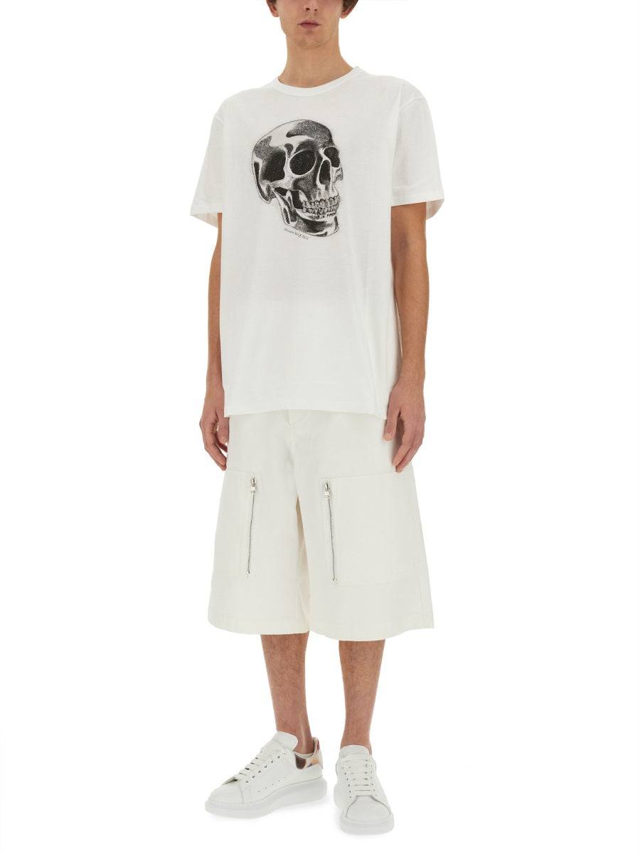 ALEXANDER McQUEEN Skull Print T-Shirt - Regular Fit, Size L