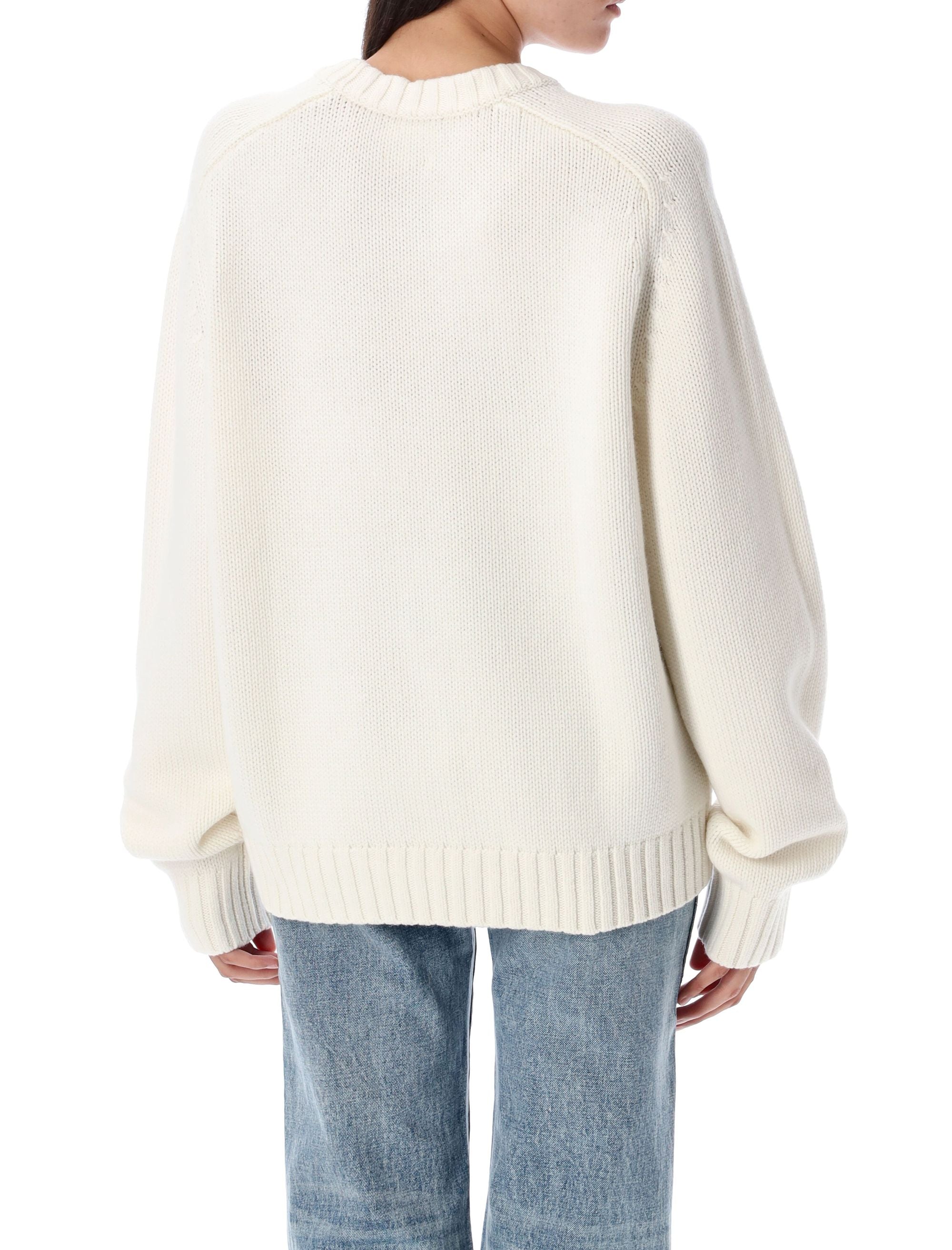 KHAITE Mae Crew Neck Cashmere Sweater - Relaxed Fit