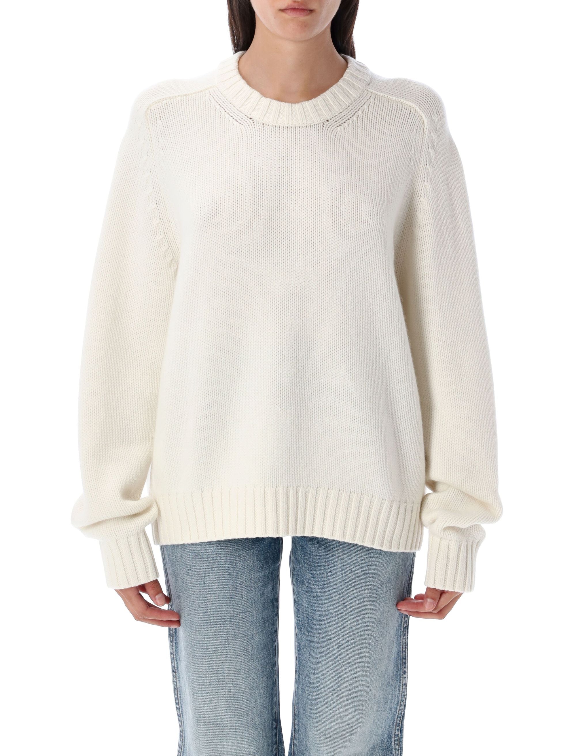 KHAITE Mae Crew Neck Cashmere Sweater - Relaxed Fit