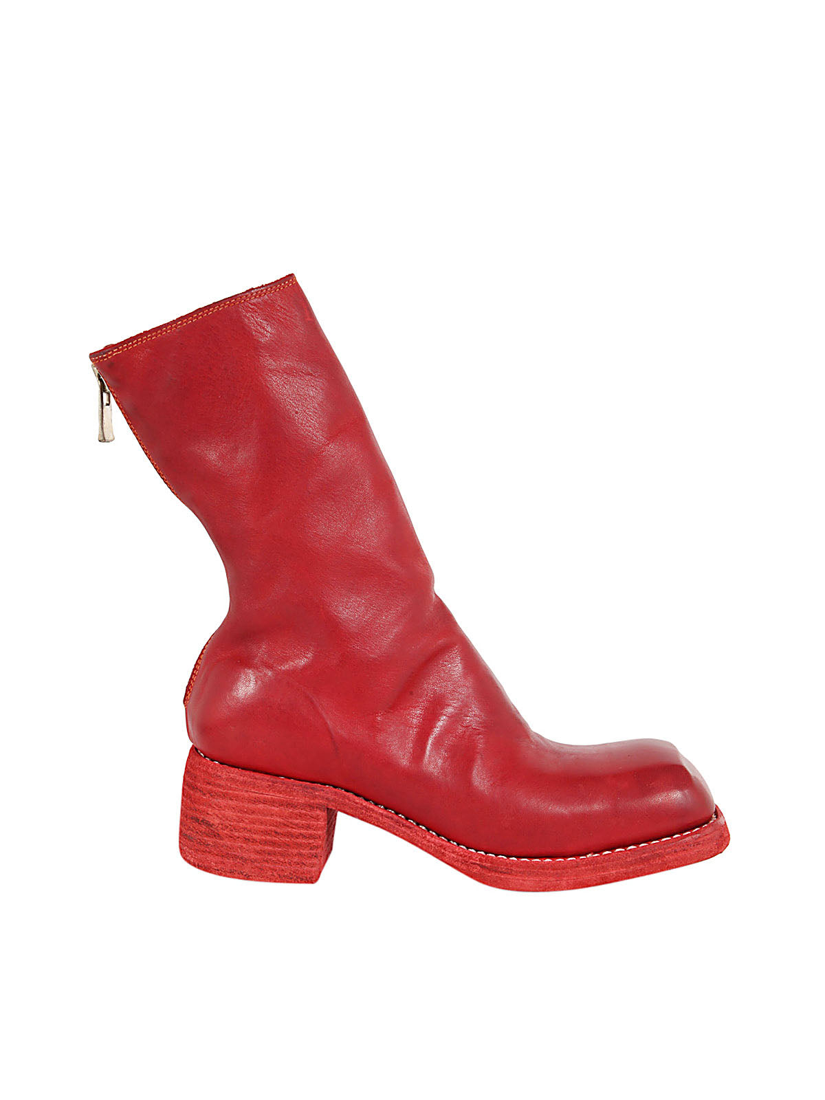GUIDI Mid Back Zip Boots for Women