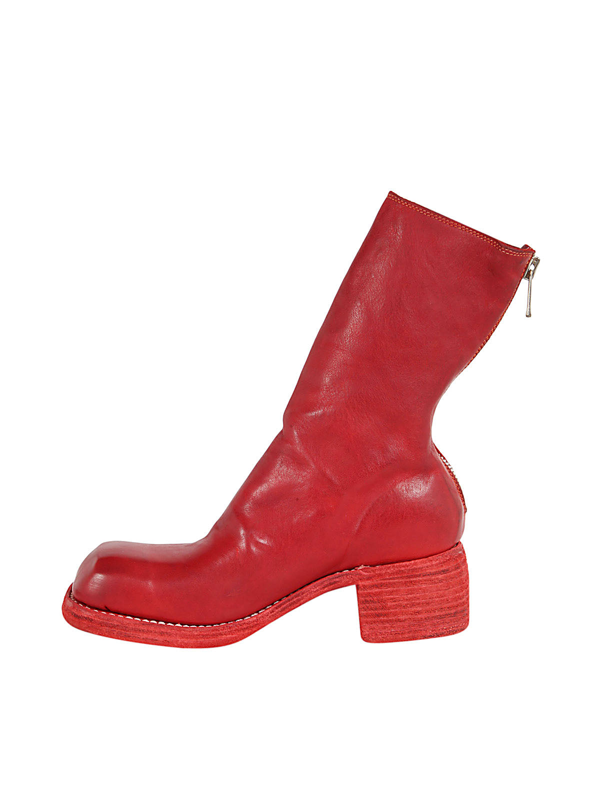 GUIDI Mid Back Zip Boots for Women