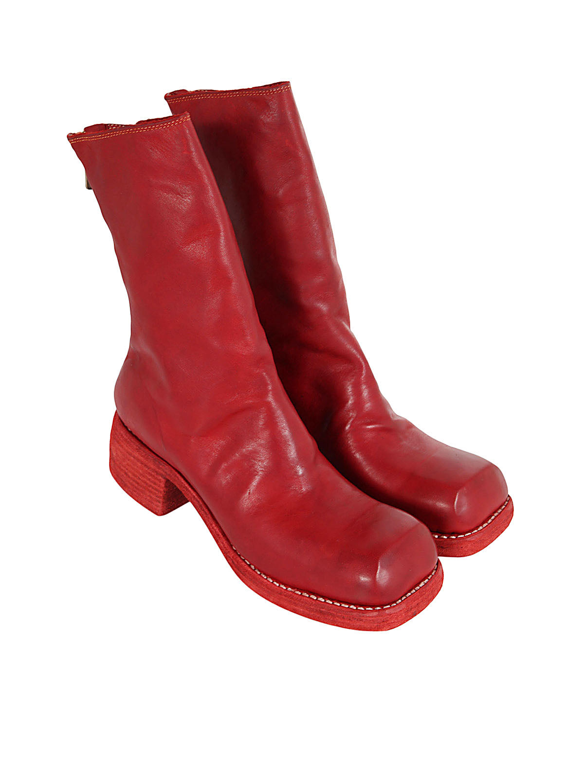 GUIDI Mid Back Zip Boots for Women