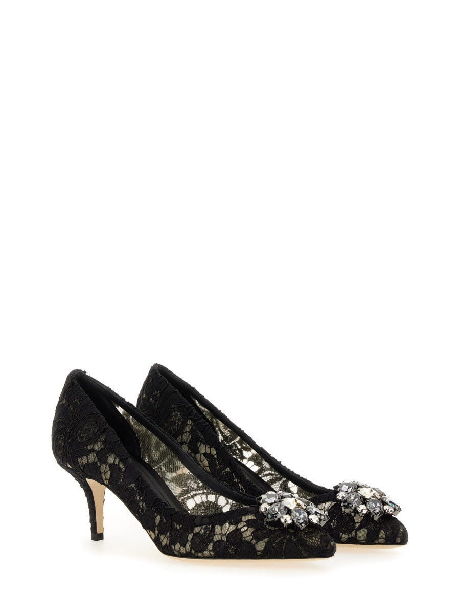 DOLCE & GABBANA Elegant Crystal-Embellished Pumps with 6 cm Heel