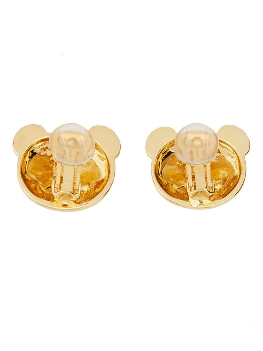 MOSCHINO COUTURE Mini Teddy Bear Clip Earrings