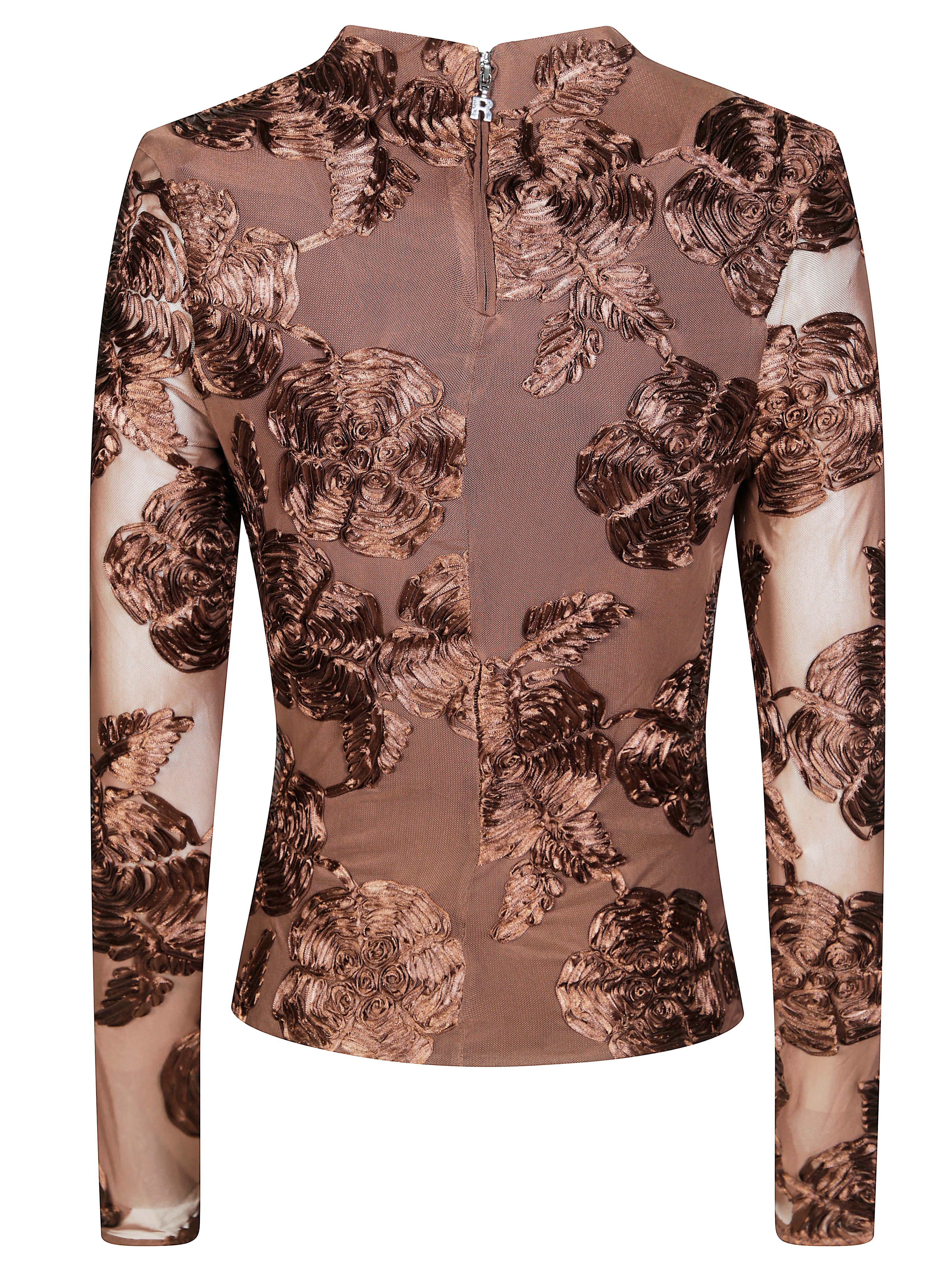 ROTATE Men's Flower Mesh Long Sleeve Top