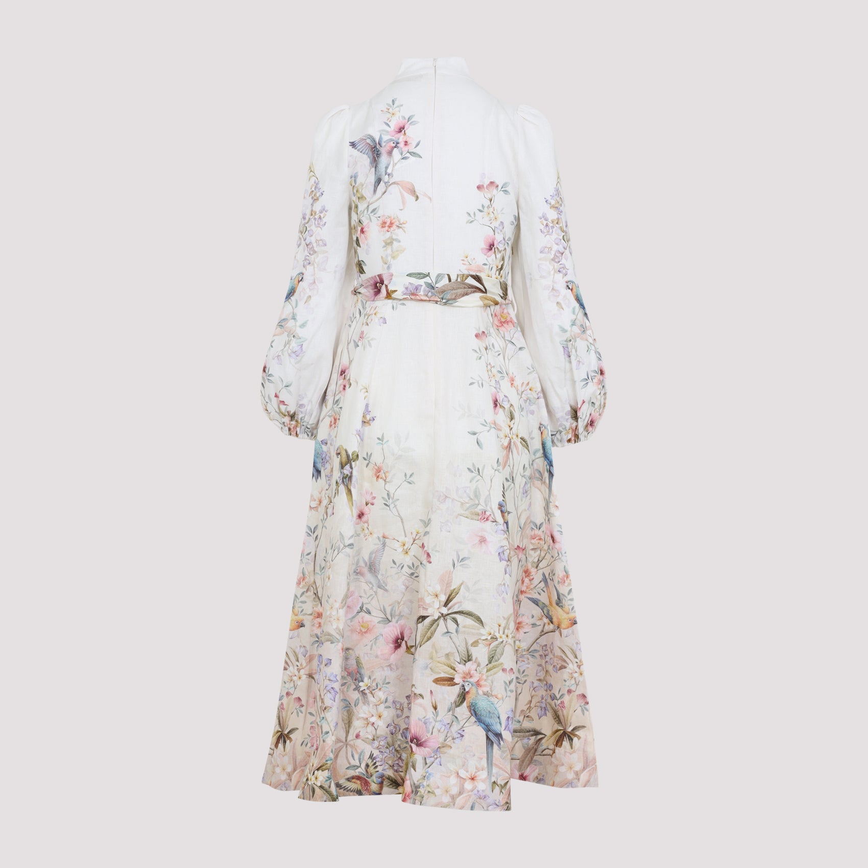 ZIMMERMANN MIDI REBELLION BUTTON LINEN DRESS