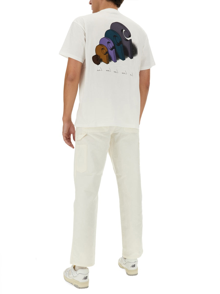 CARHARTT WIP Organic Cotton T-Shirt - Diagram - Size L