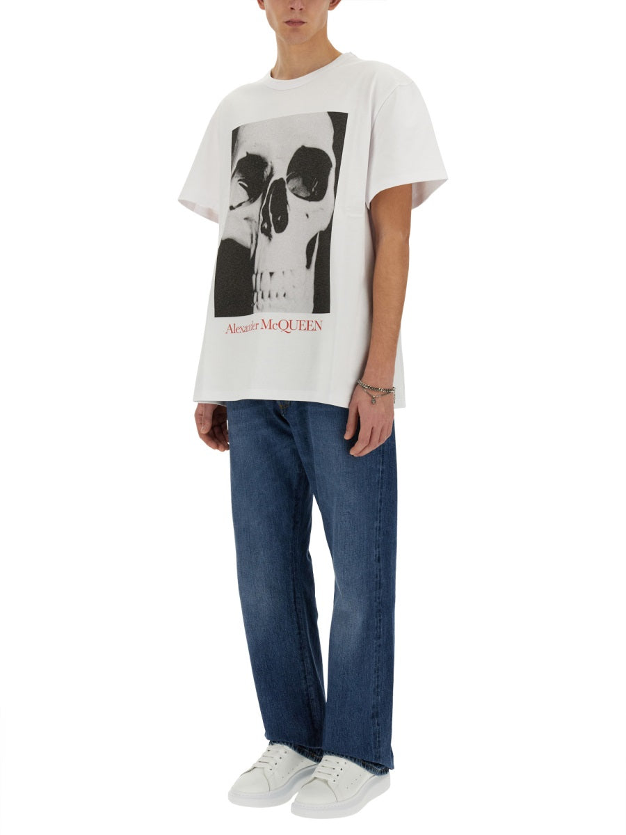 ALEXANDER McQUEEN Skull Print T-Shirt - Regular Fit, Size L