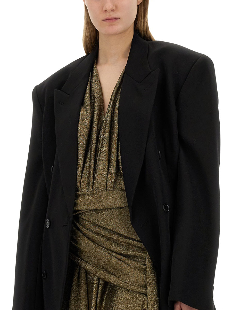 BALENCIAGA V-Neck Mini Dress - Regular Fit