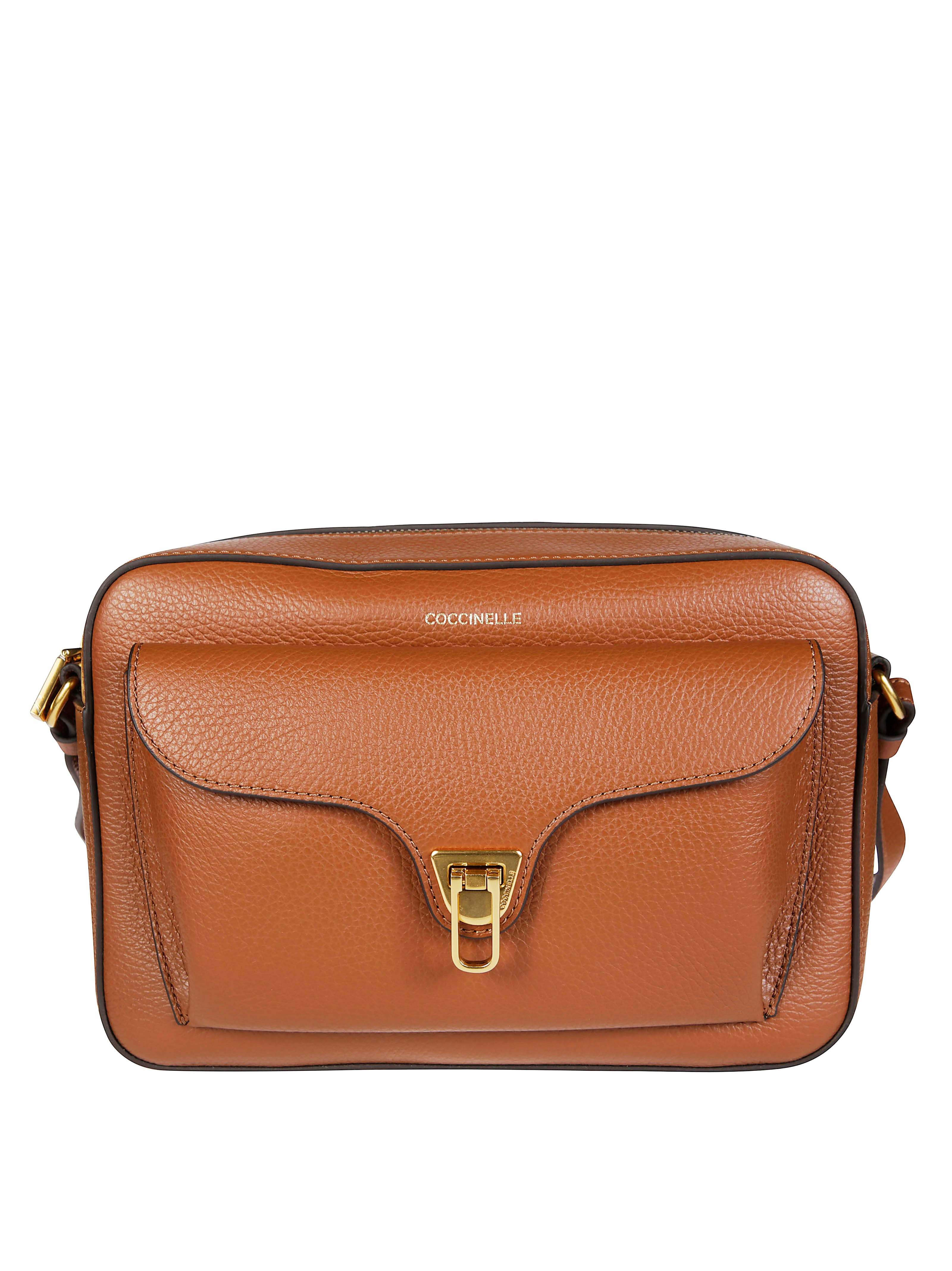 COCCINELLE Soft Leather Crossbody Bag with Adjustable Belt - Large