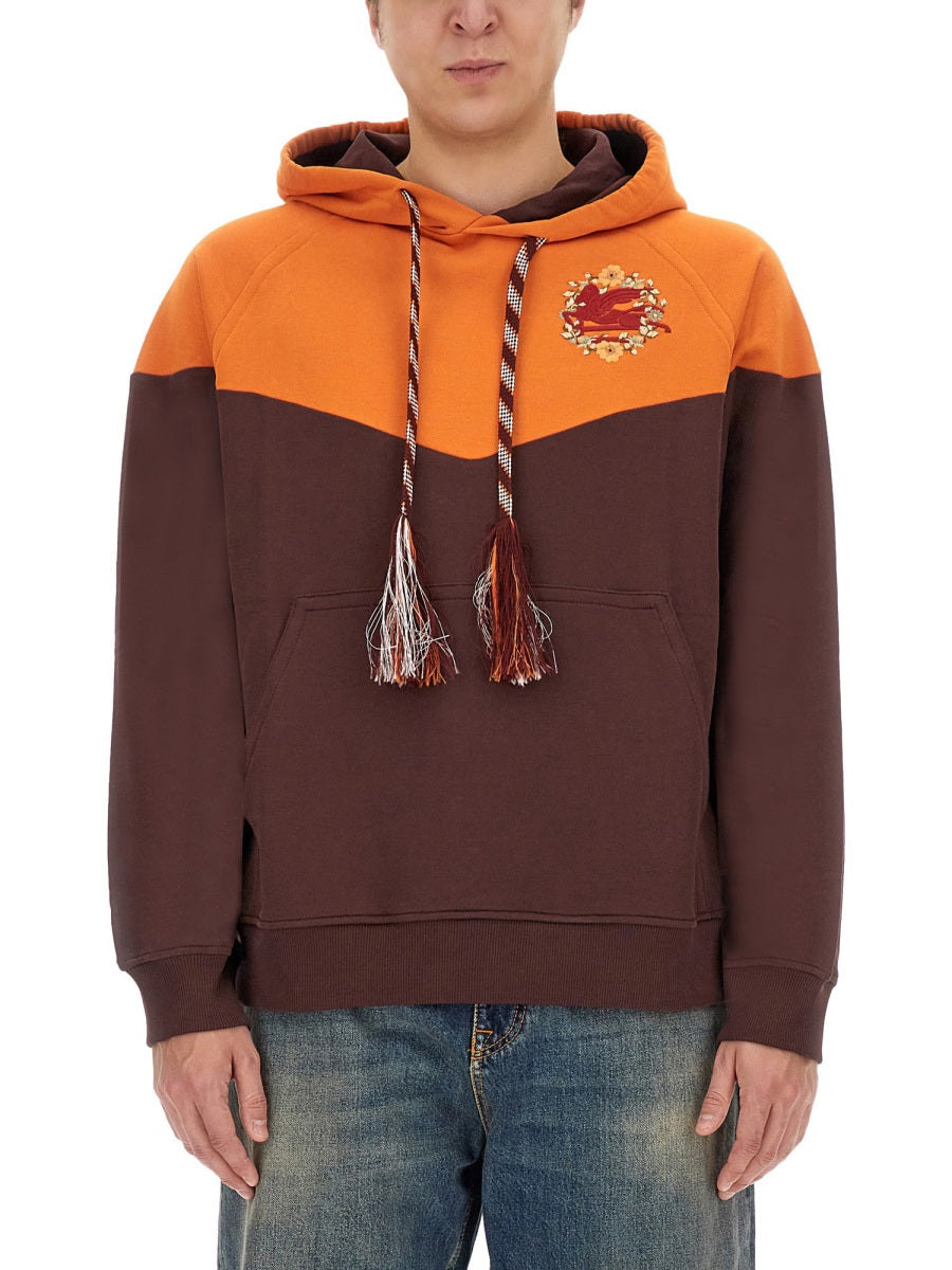 ETRO Classic Hooded Sweatshirt with Logo - Regular Fit Size L