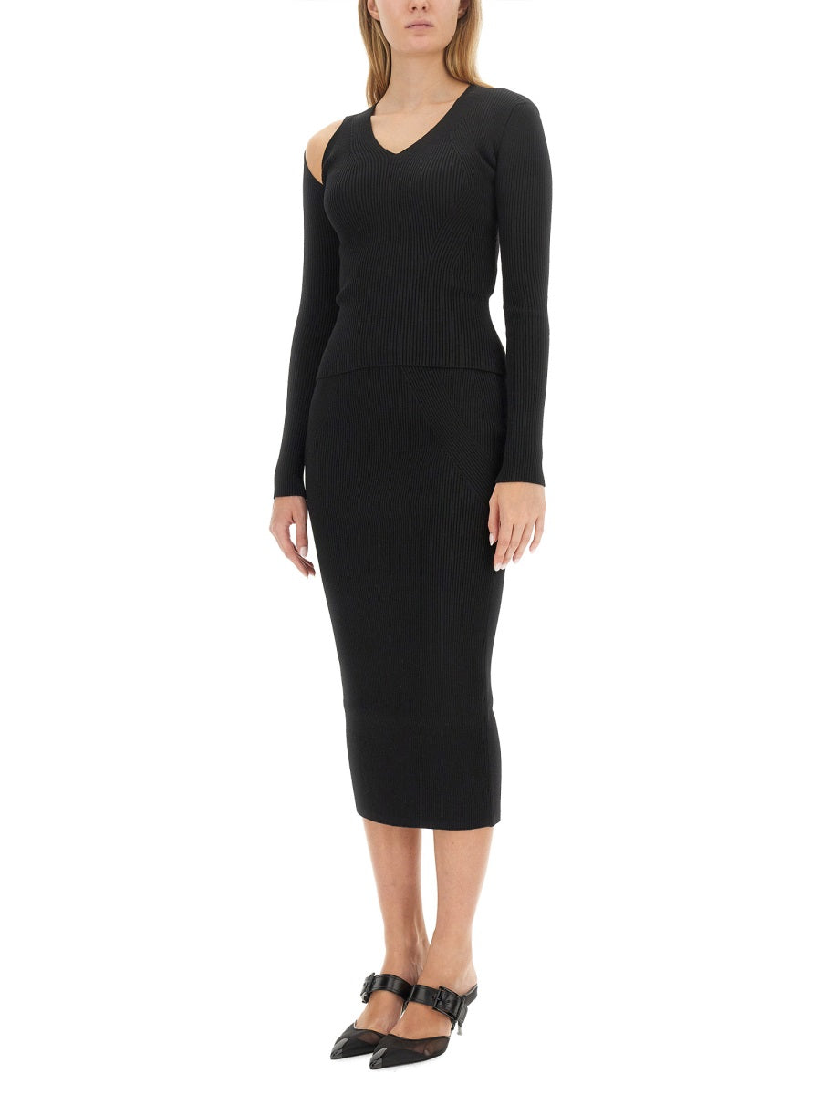 ALEXANDER McQUEEN Slim Fit Cut Out Shirt - Size S