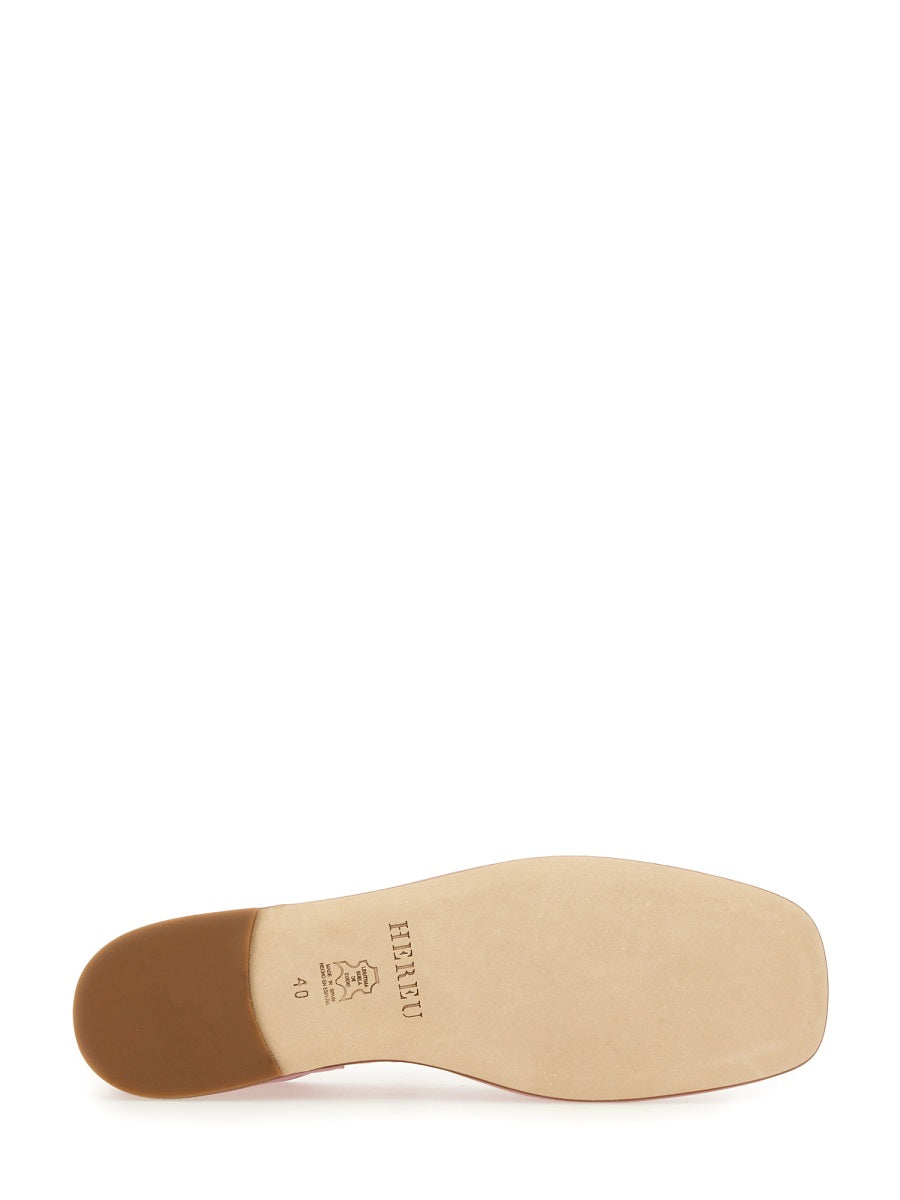 HEREU Elegant Leather Flats for Women - SS24 Collection
