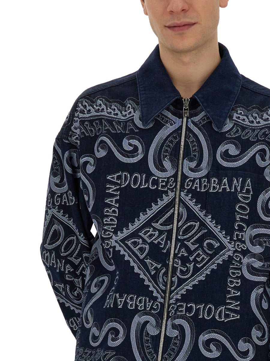 DOLCE & GABBANA Print Cardigan Regular Fit Size 50