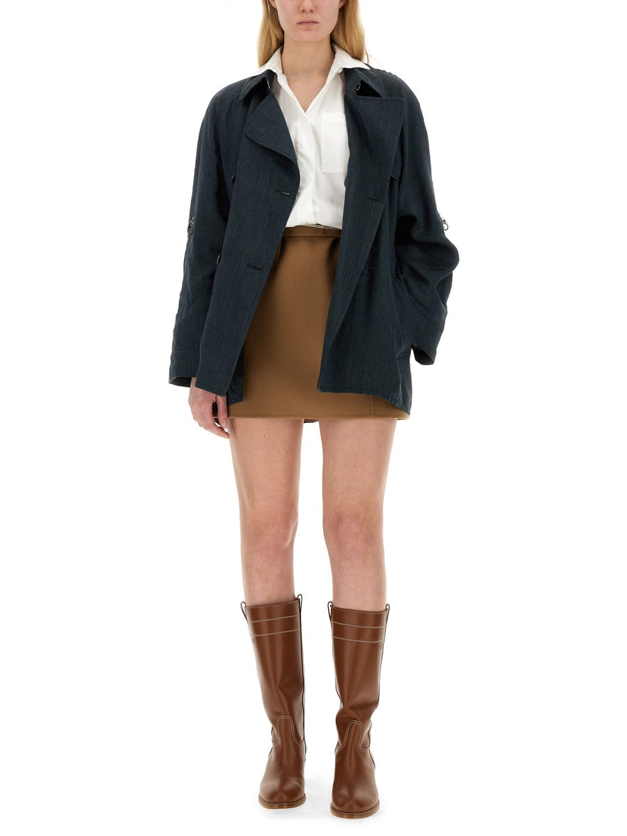 FAY Short Trench Coat - Size L