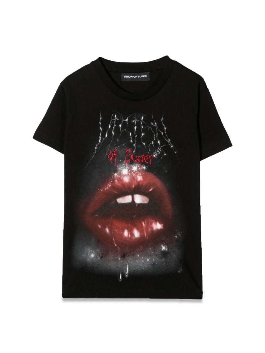 VISION OF SUPER Rock Mouth Print Unisex Tee
