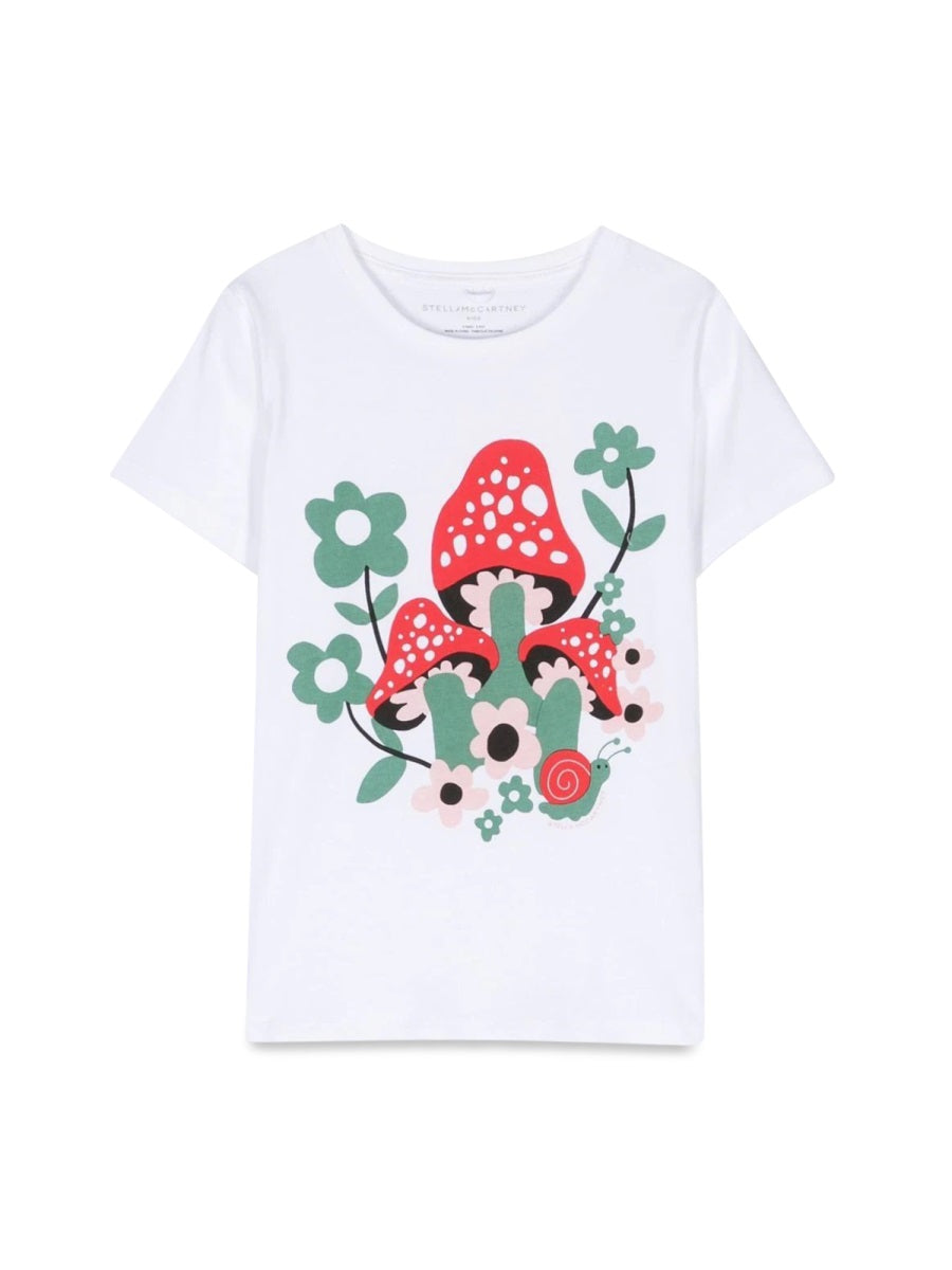 STELLA McCARTNEY Mini Mushroom and Flower T-Shirt for Girls