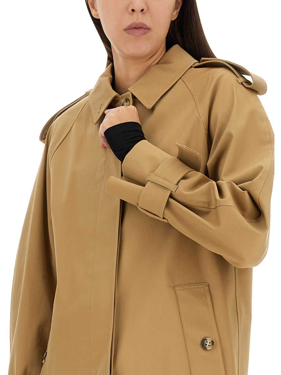 SPORTMAX Elegant Regular Fit Trench Jacket with Buttons