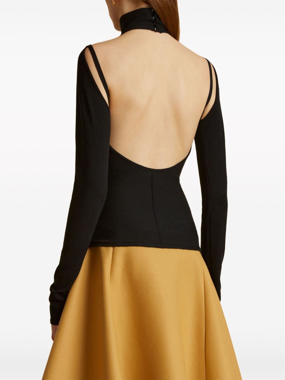 KHAITE Open-Back Virgin Wool Sweater